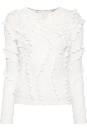 pushBUTTON Ruffled-detail top