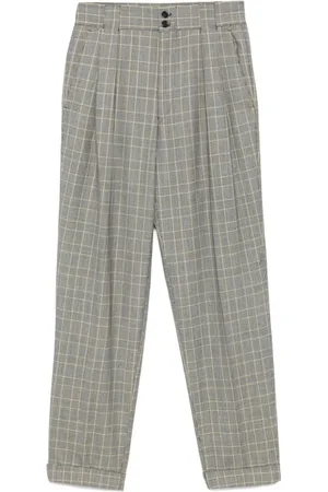 VERSACE 1980s check-pattern trousers