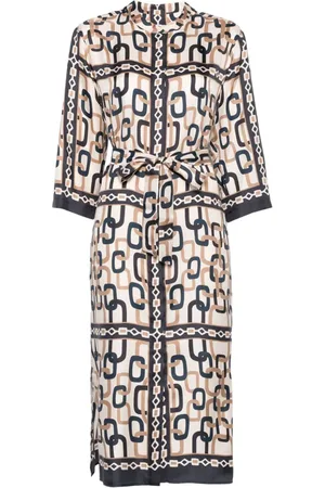 Max Mara Chain-print midi dress