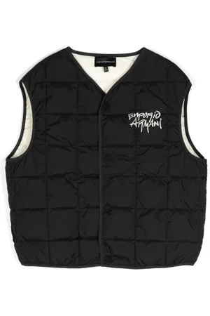 Emporio Armani Logo-embroidered padded jacket