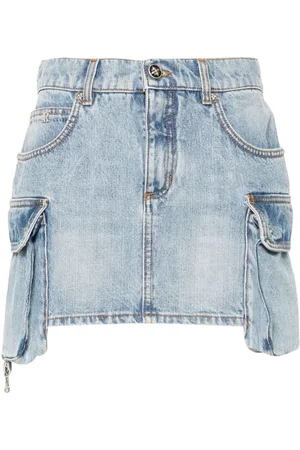 John Richmond Mini cargo denim skirt