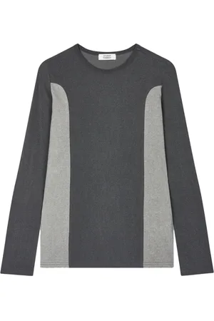 Studio Tomboy Contrasting-trim cotton top