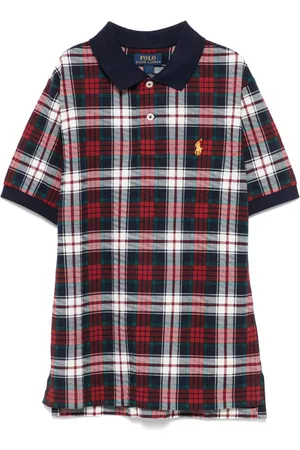 Ralph Lauren Plaid-pattern piqué polo shirt
