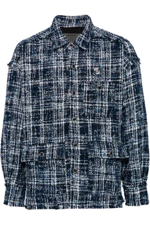 Musium Div. Tweed overshirt jacket