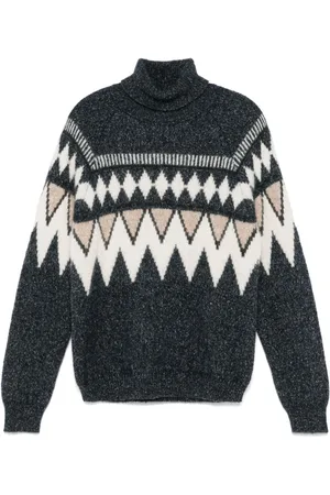 PESERICO SIGN Intarsia knit sweater