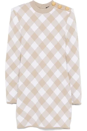 Balmain Checked mini dress