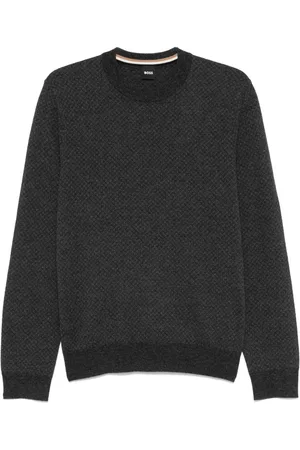 HUGO BOSS Patterned-jacquard sweater