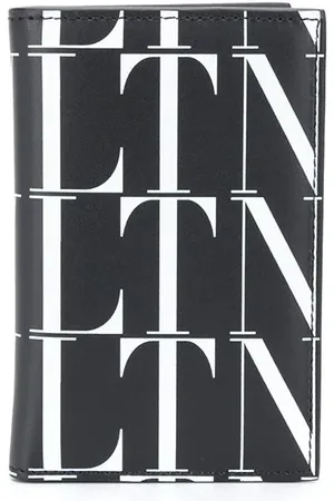 VALENTINO GARAVANI VLTN-print leather cardholder