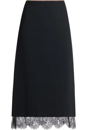 Vince Lace paneled straight skirt