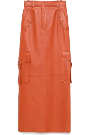 ZIMMERMANN Illustration leather maxi skirt