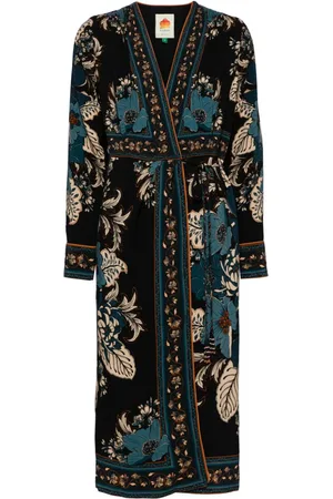 Farm Rio Blossom tapestry midi dress