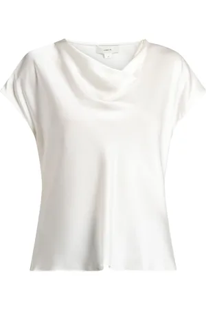 Vince Cowl-neck silk blouse