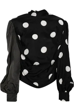 pushBUTTON Asymmetric long sleeves blouse