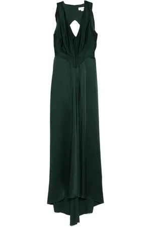 Victoria Beckham V-neck gathered maxi dress