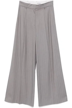 Twin-Set Pinstripe wide-leg trousers