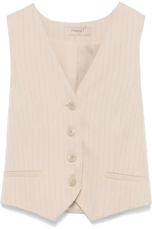 Twin-Set Lurex pinstripe waistcoat