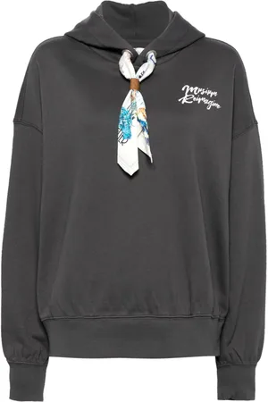 Musium Div. Graphic print scarf hoodie