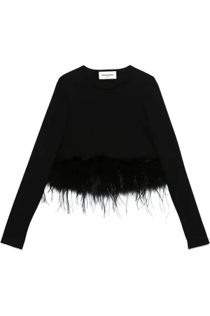 Sonia by Sonia Rykiel Feather-trim top