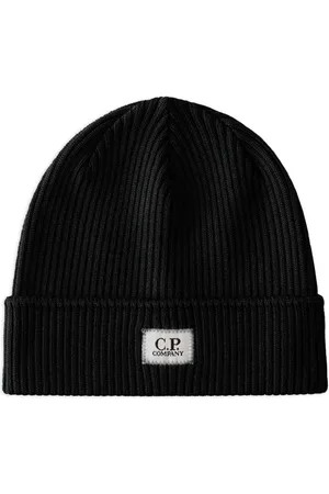 C.P. Company Logo-patch cotton beanie
