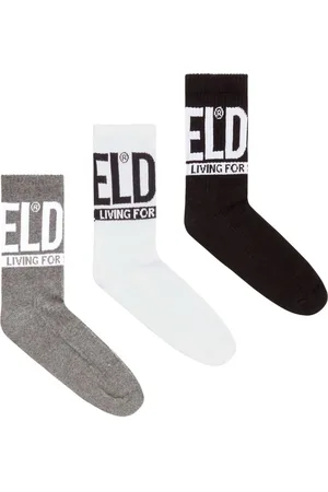 Diesel Logo-intarsia socks (pack of three)