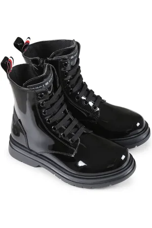 Tommy Hilfiger Patent lace-up ankle boots