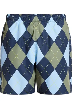 Lacoste Argyle-print swim shorts
