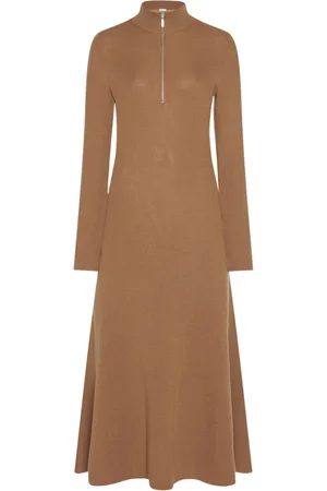 ROSETTA GETTY Zip-up ribbed knit dress