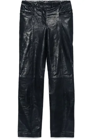 REMAIN Slim-fit leather trousers