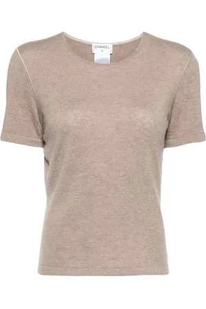 CHANEL 1999 short-sleeves knitted top