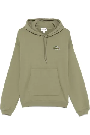 Lacoste Chenille logo-patch hoodie