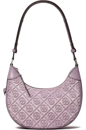 Tory Burch T Monogram Fil Coupe Crescent shoulder bag