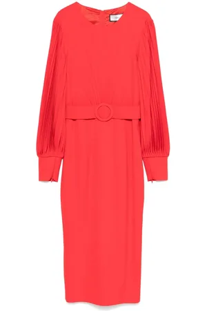 NISSA Belted midi dress