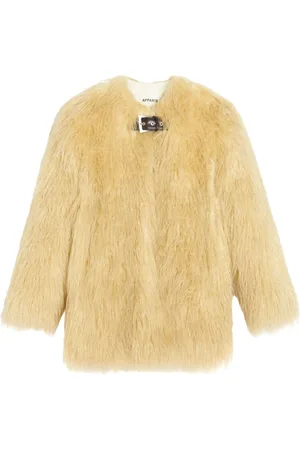 Apparis Petra buckle-fastening faux-fur coat