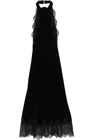 NISSA Floral-appliqué midi dress