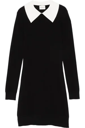 Claudie Pierlot Detachable-collar knitted dress