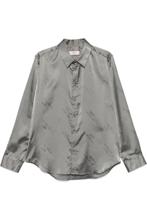 MARTINE ROSE Logo-jacquard shirt
