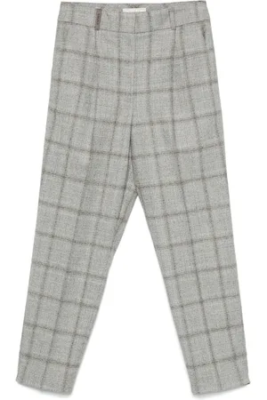 PESERICO SIGN Check-plaid trousers