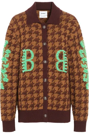 Barrie B-logo houndstooth cardigan
