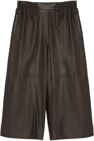 YVES SALOMON Leather wide-leg trousers