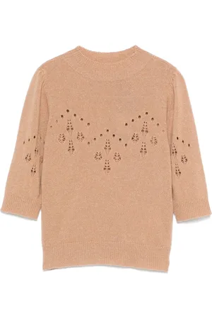 Twin-Set Mock-neck lurex sweater