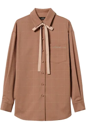 Twin-Set Lurex-embellished checked shirt