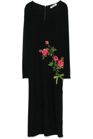 VIVETTA Floral-embroidered midi dress