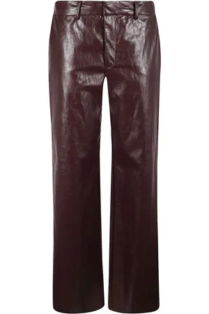 FEDERICA TOSI Faux-leather trousers