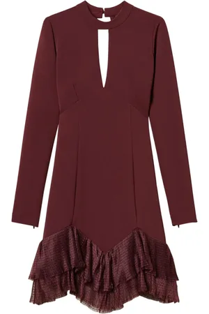 Twin-Set Pleated tulle flounces mini dress