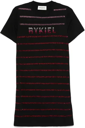 Sonia by Sonia Rykiel Short-sleeved rhinestone mini dress