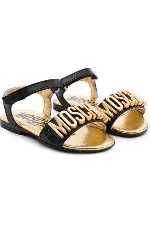 Moschino Logo-lettering leather sandals
