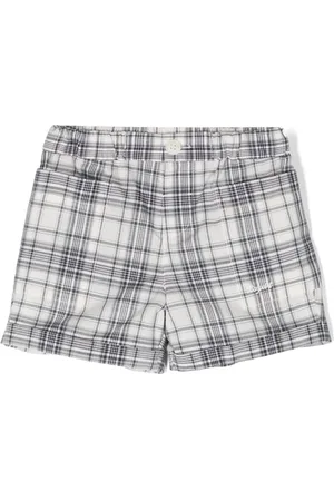 BONPOINT Plaid-check cotton shorts