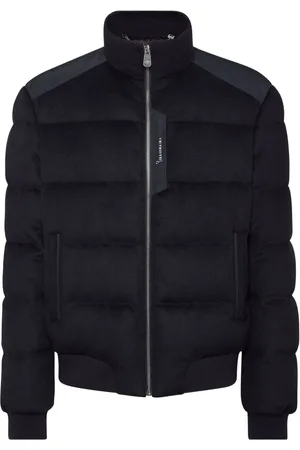BILLIONAIRE Logo-patch wool padded jacket