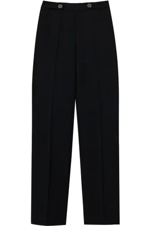 Twin-Set Straight-leg cady-texture trousers