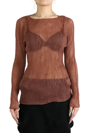 Issey Miyake Crinkled-finish top